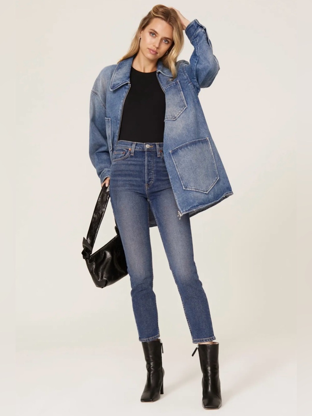 Re/Done 90s High-Rise Ankle Crop Jeans (Size 27)